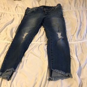 STS Blue Frayed Ankle Skinny Jeans